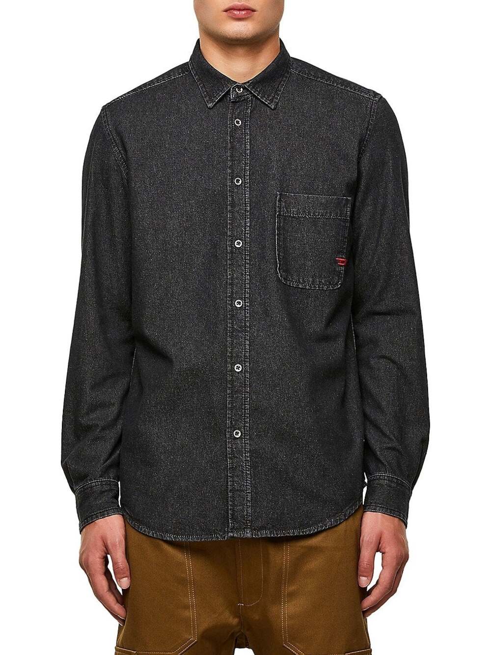 Diesel Black Denim Overshirt XL Mens D-Billy Shacket Gorpcore Workwear Casual